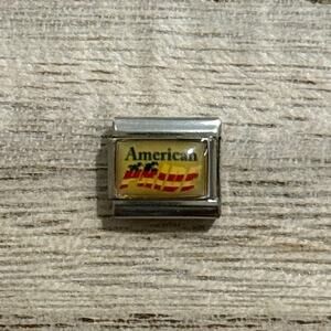 American Pride Italian Charm Bracelet Link